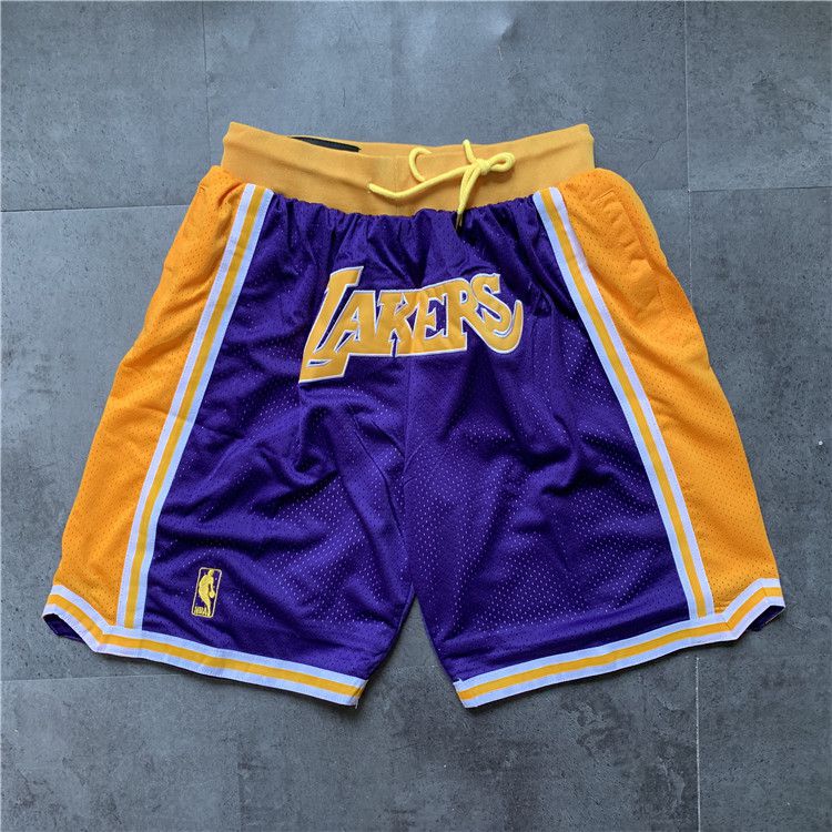 Cheap Men NBA 2021 Los Angeles Lakers Purple Shorts 2